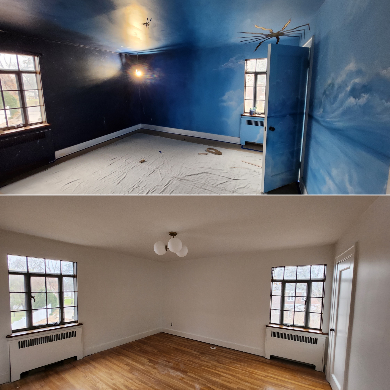 room before and after painting